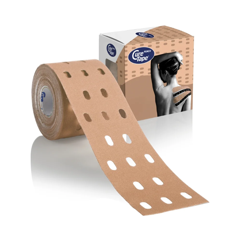 CureTape Punch 5 cm x 5 m kineziologický tejp béžový