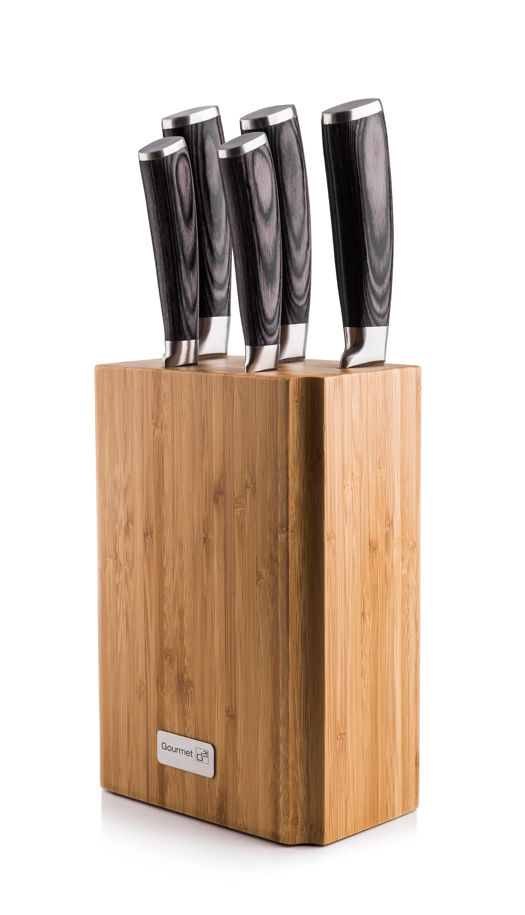 G21 Sada nožů Gourmet Stone 5 ks + bambusový blok
