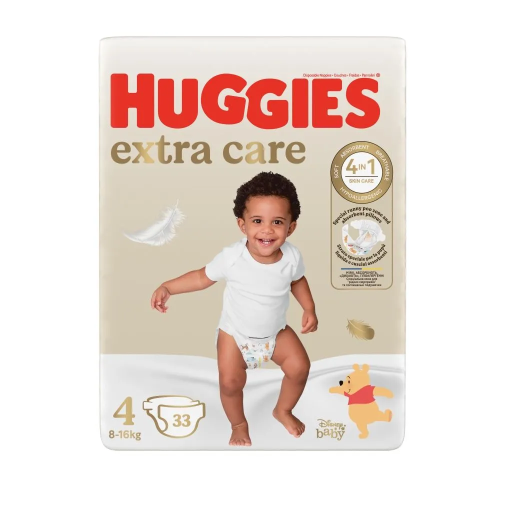 Huggies Extra Care 4 8-16 kg dětské pleny 33 ks