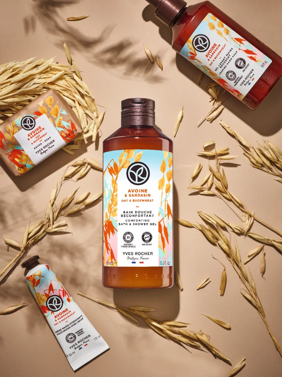 Yves Rocher Sprchový gel oves & pohanka 400 ml