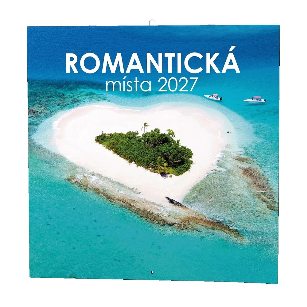 Baloušek Nástěnný poznámkový kalendář Romantická místa 2027 28,5 × 28,5 cm