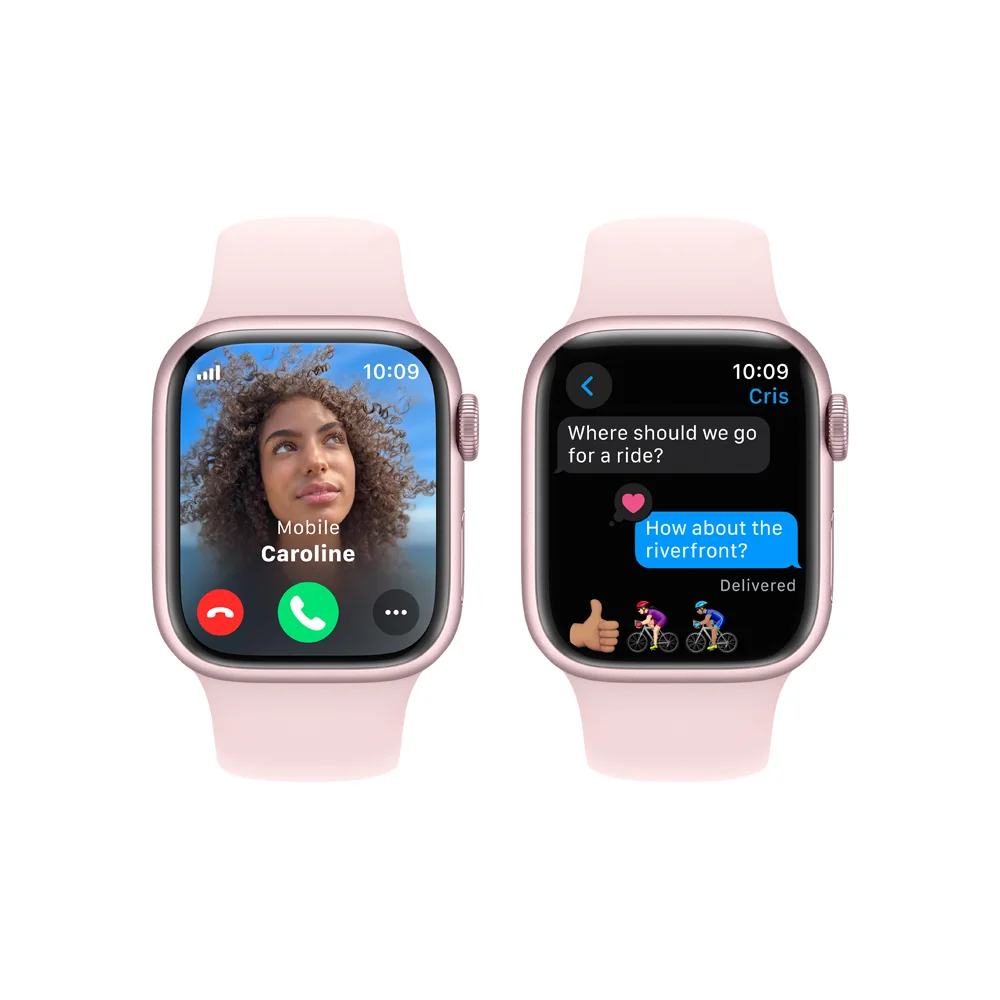 Apple Watch S9 Cellular 41 mm sport band S/M smart hodinky Pink/Light Pink
