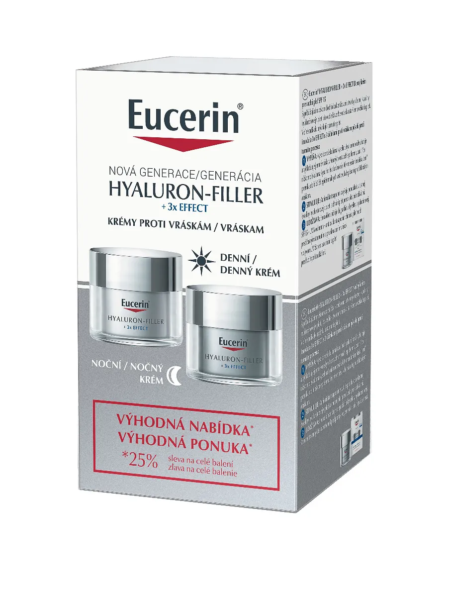 Eucerin Hyaluron-Filler + 3x Effect duopack denní + noční krém