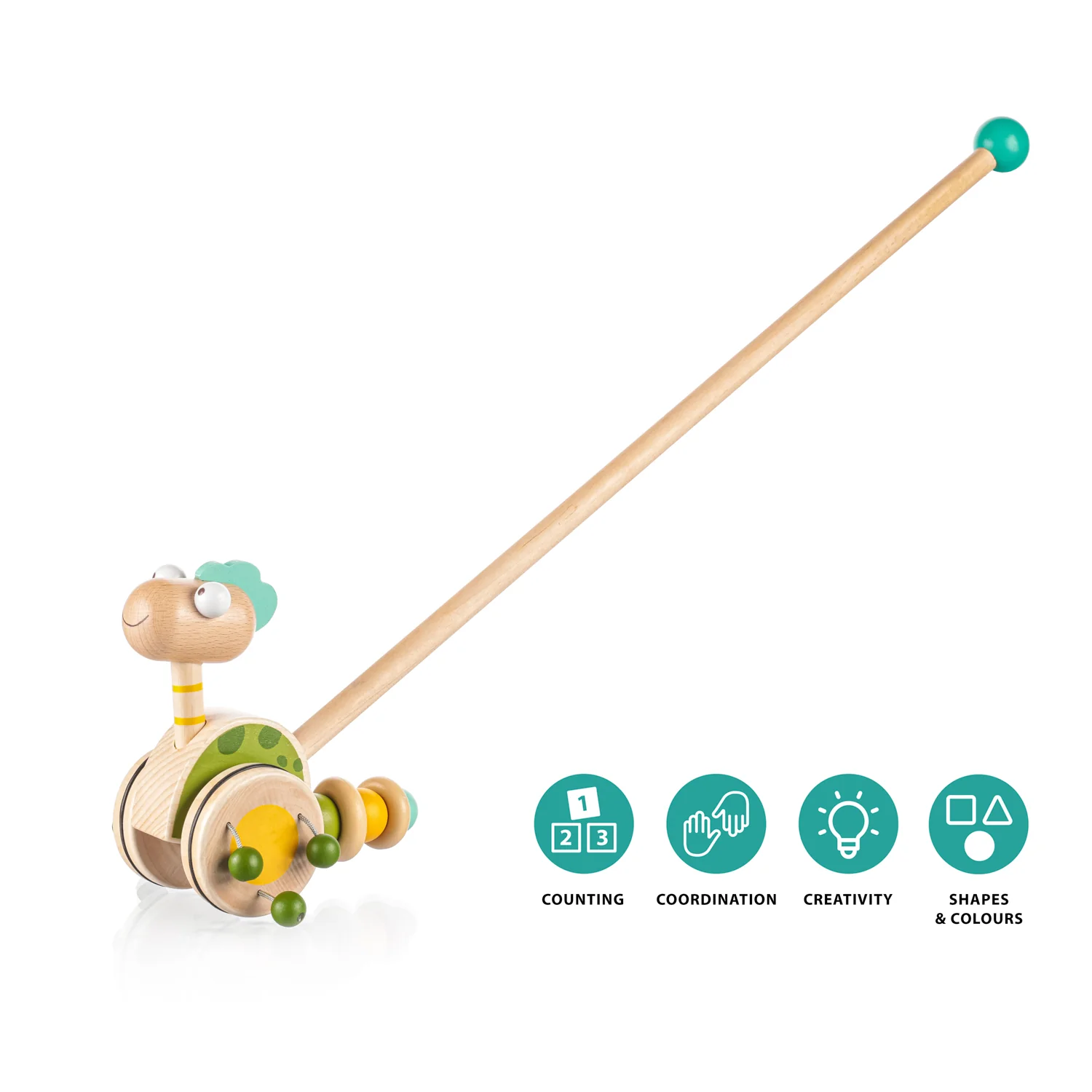 Zopa Dřevěný jezdík Dinosaurus, Green 3