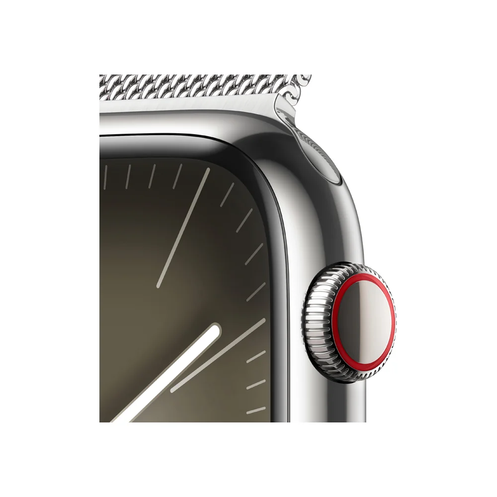 Apple Watch S9 Cellular 45 mm Milanese loop smart hodinky Silver