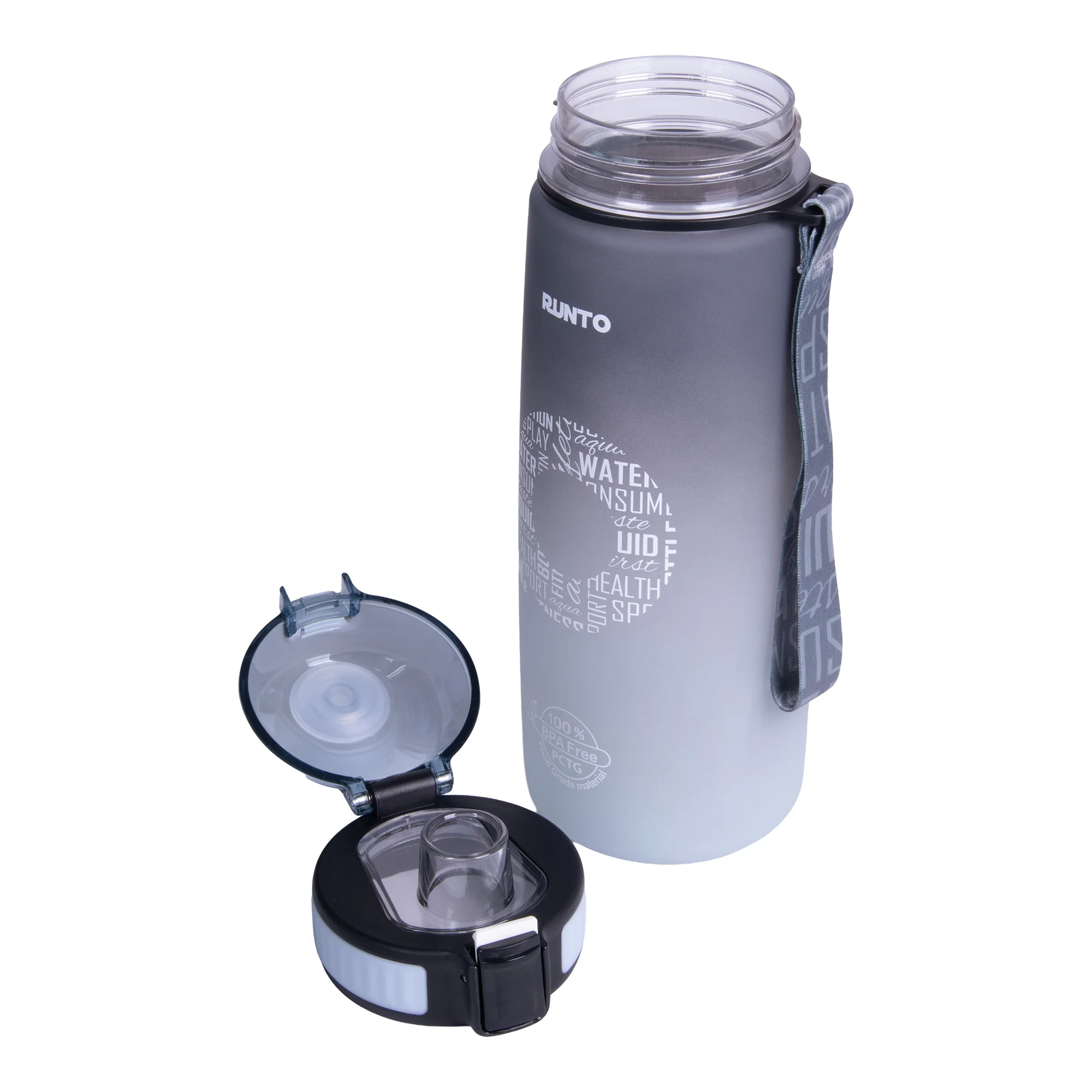 RUNTO Láhev AQUA-GO 800ml Grey