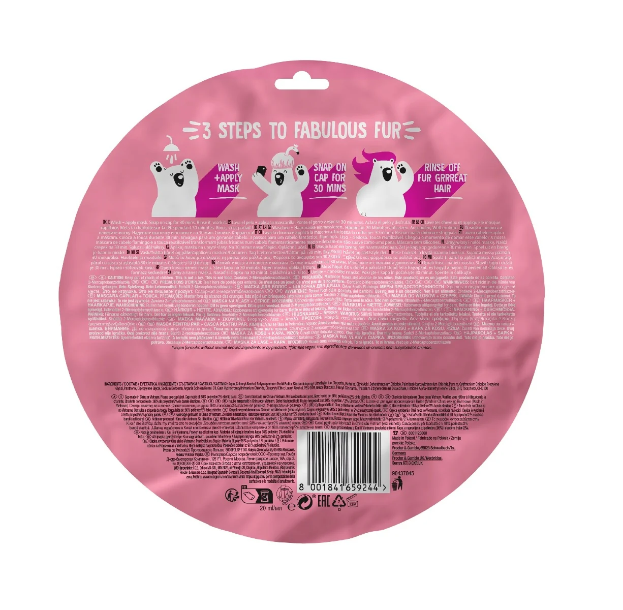 Bear Fruits Flamingo vyhlazující maska na vlasy 20 ml