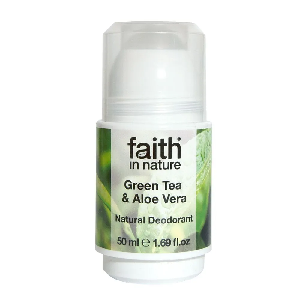 Faith in Nature Kuličkový deodorant pro ženy Green Tea 50 ml