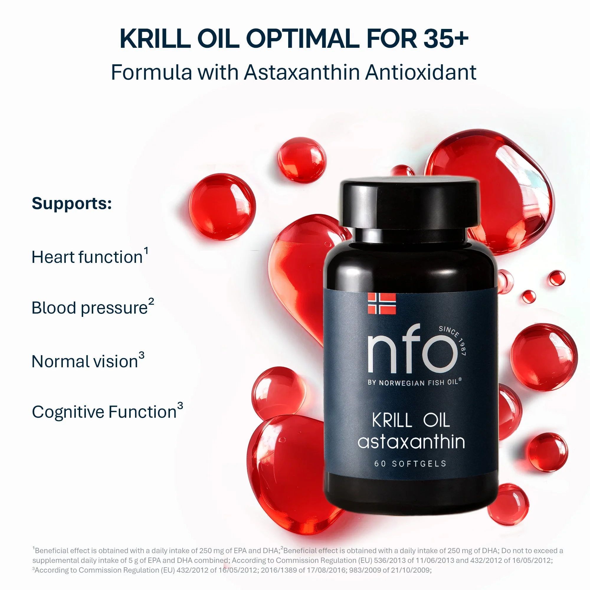 NFO Omega-3 krilový olej s astaxantinem měkké gely