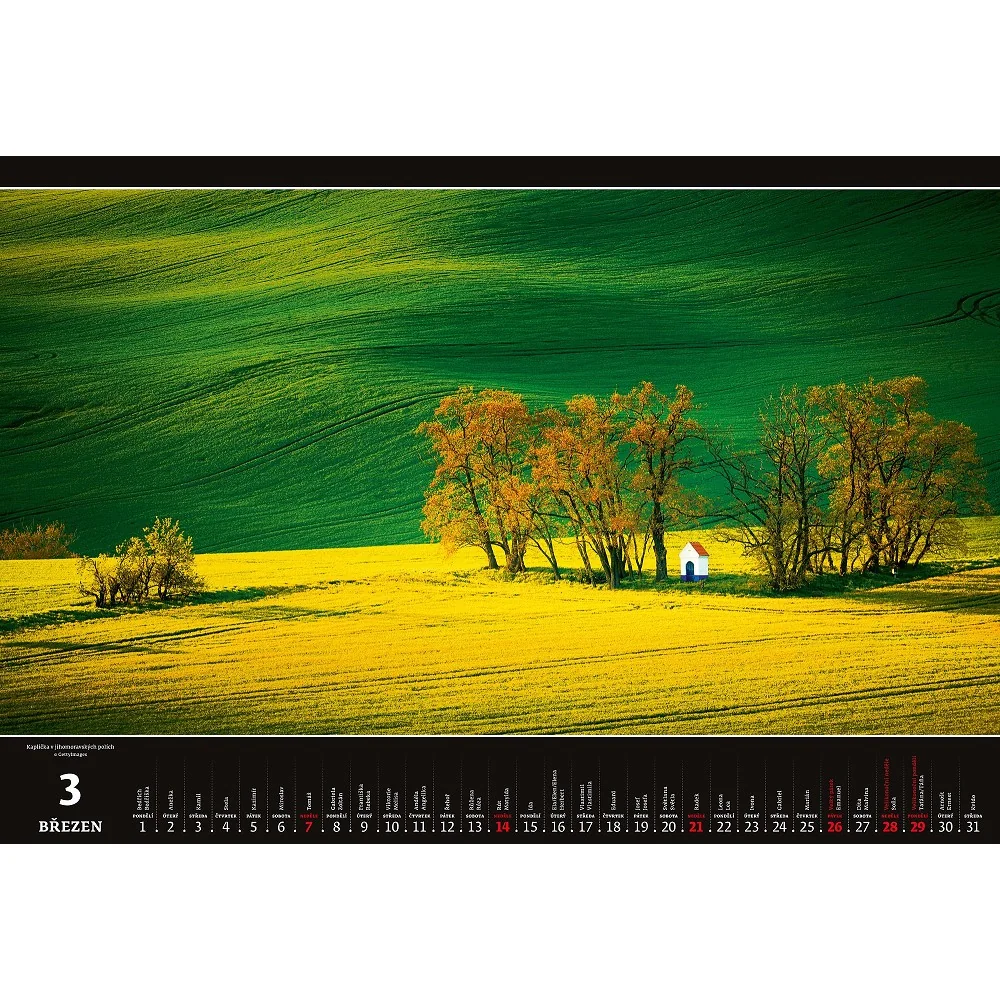 Helma Nástěnný kalendář Panorama – Česká republika  2027 48,5 × 33,4 cm