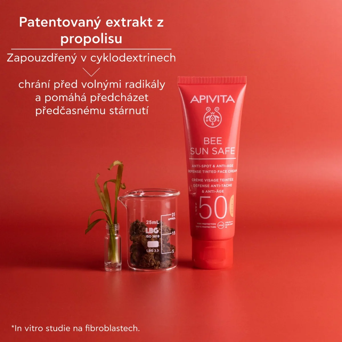 APIVITA Bee Sun Safe Anti-Spot Anti-Age SPF50 tónovaný krém 50 ml