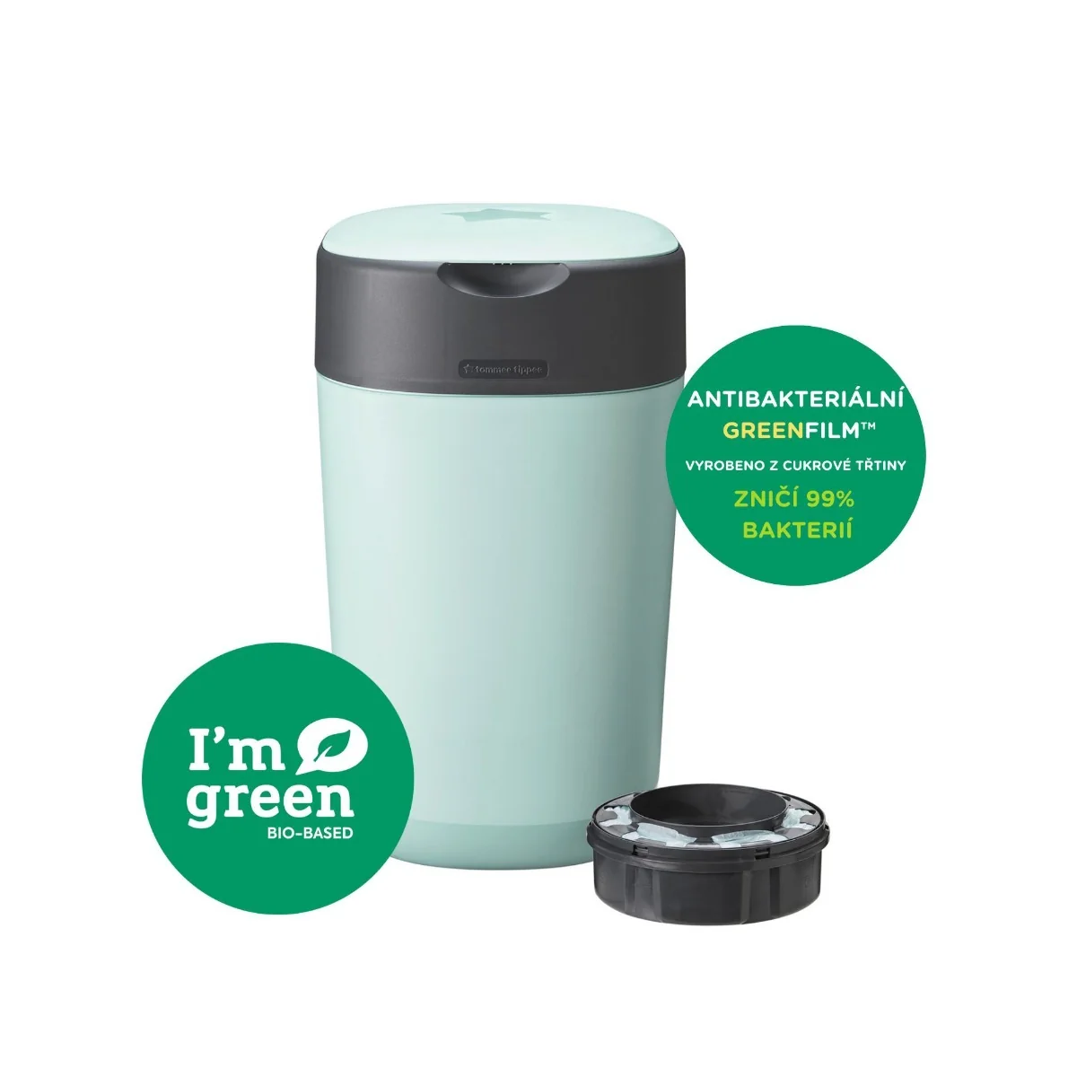 Tommee Tippee Twist&Click koš na pleny zelený