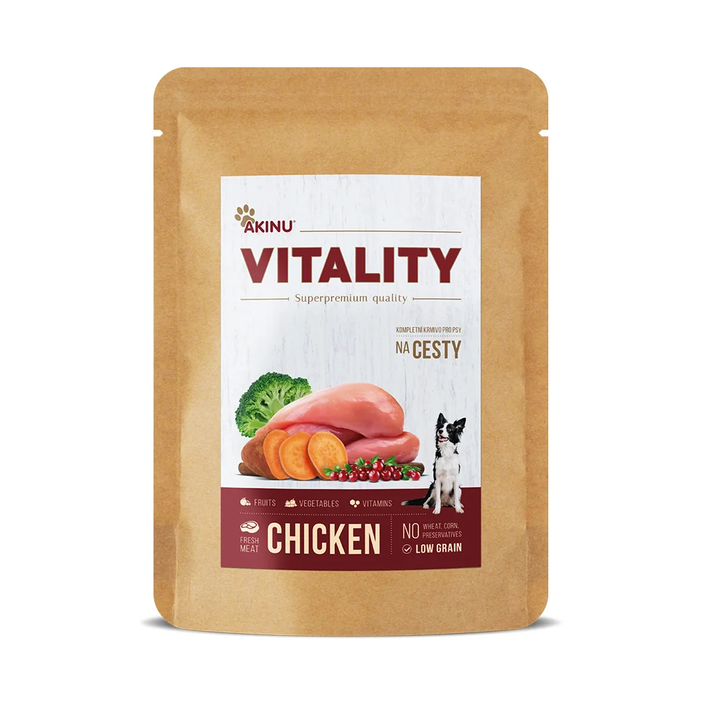 Akinu VITALITY na cesty kuřecí pro psy 3 x 300 g