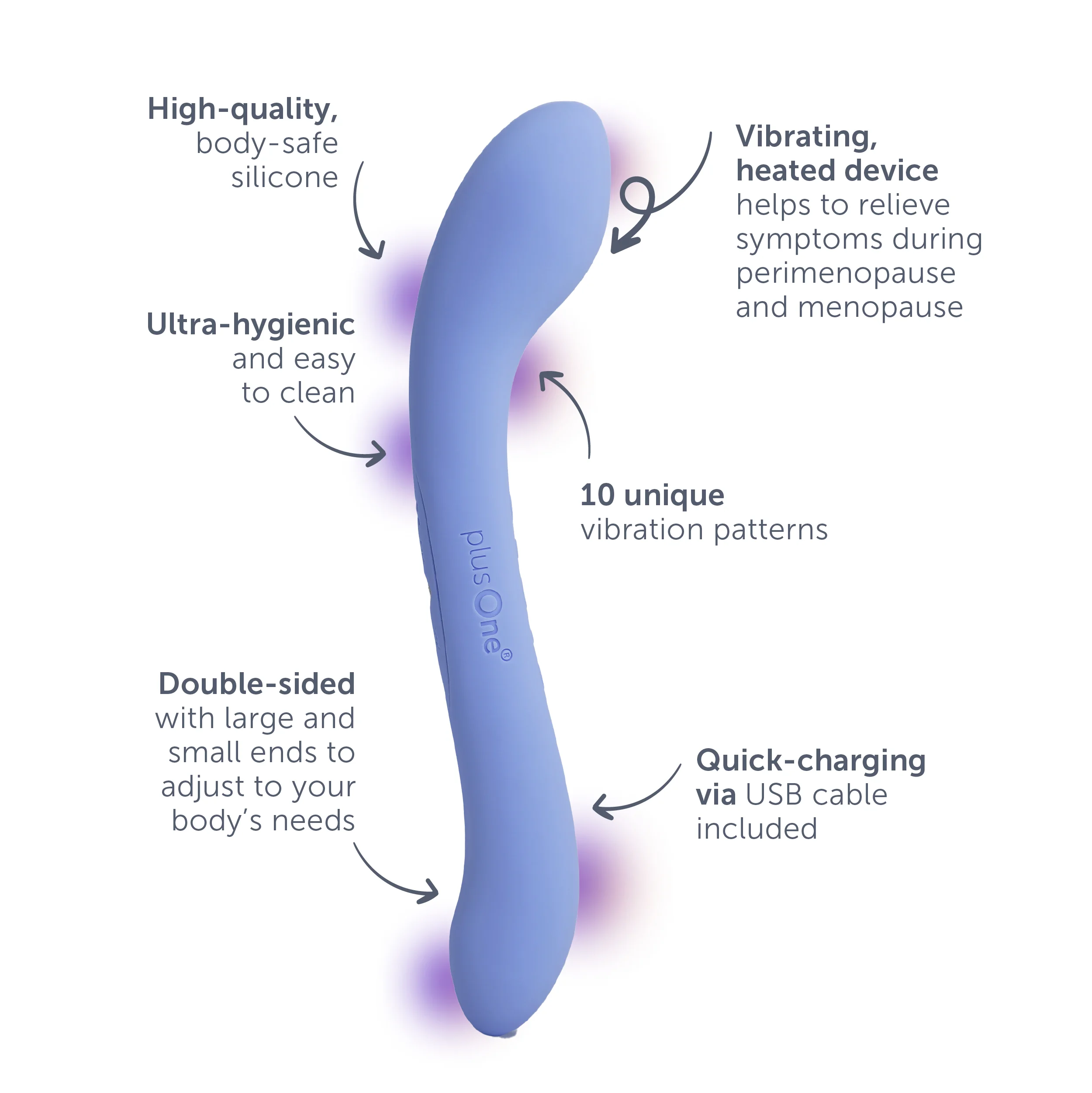 PlusOne Relaxační masér Meno Glow Pro menopauzu