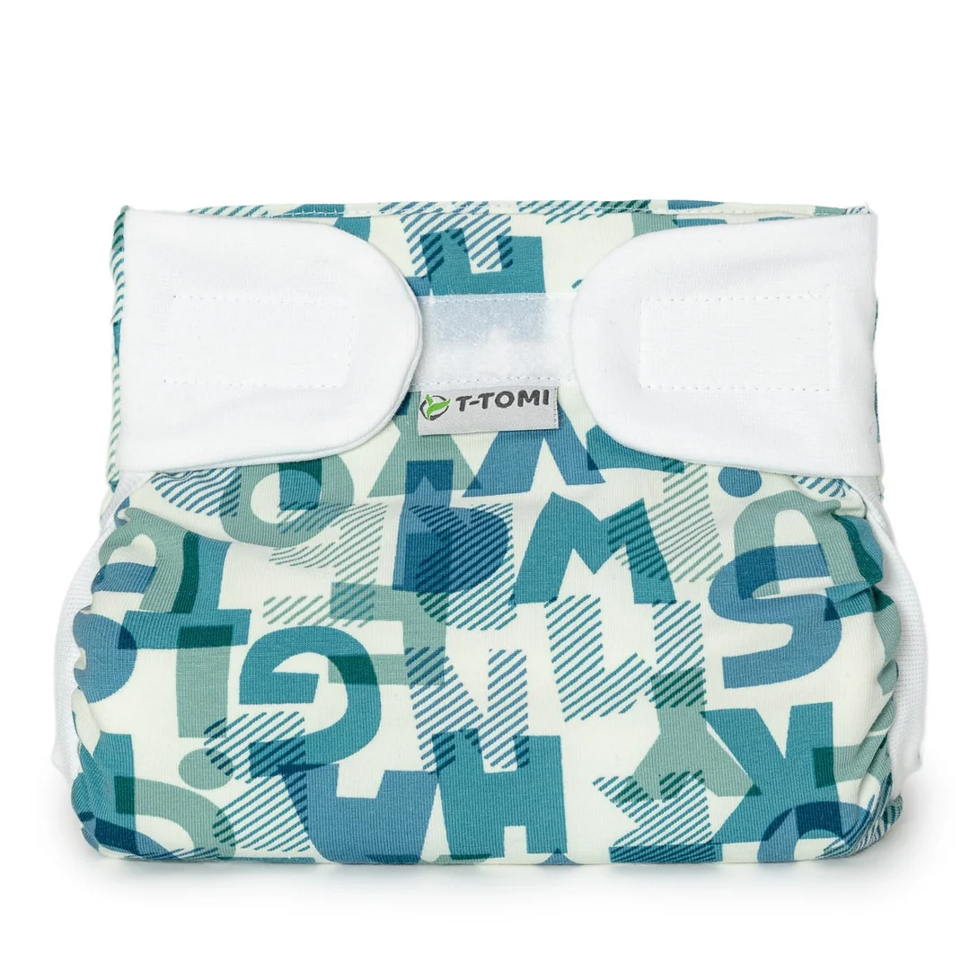 T-tomi Ortopedické abdukční kalhotky - suchý zip Green alphabet (5-9kg)