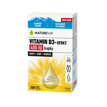 NatureVia Vitamin D3-Efekt 400 IU kapky 10,8 ml