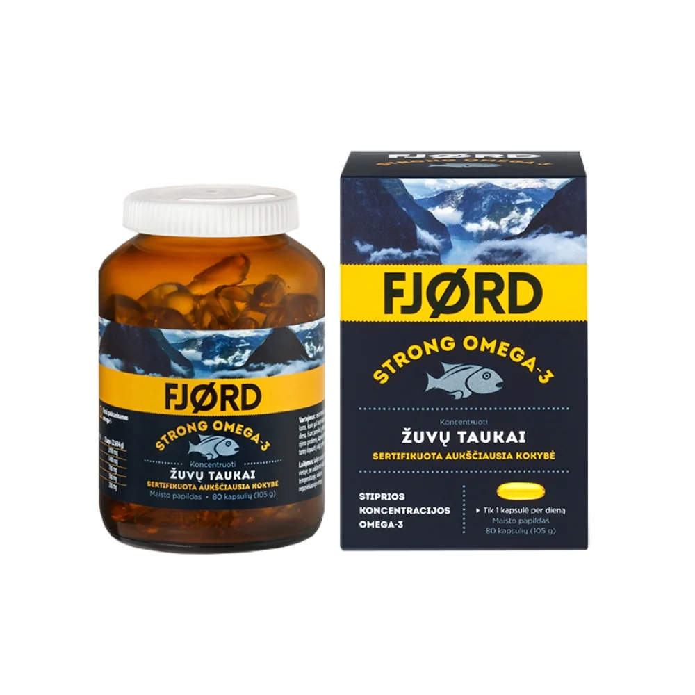 Valentis Fjord Strong Omega-3 Rybí olej 80 kapslí