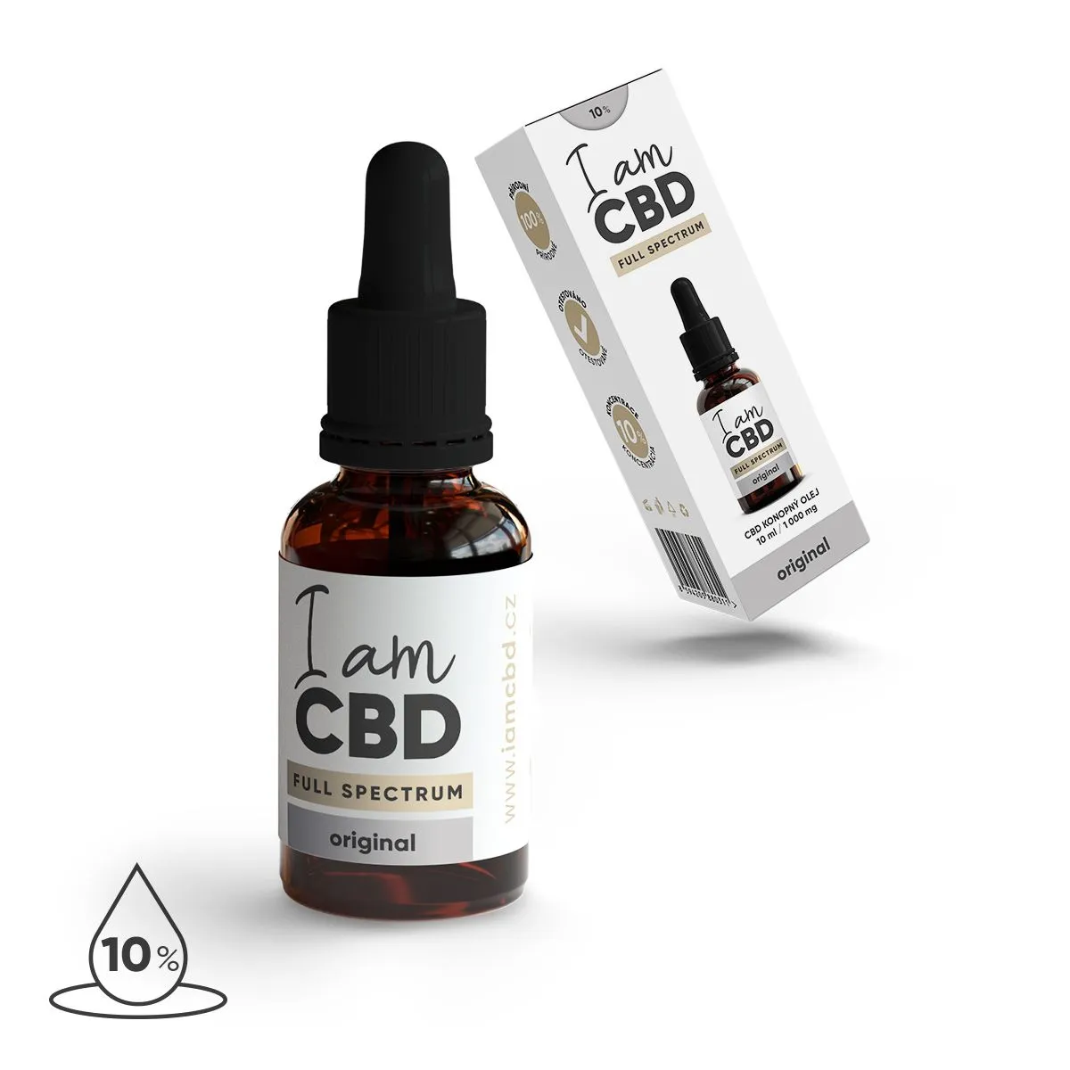 I am CBD Full Spectrum CBD konopný olej 10% 10 ml