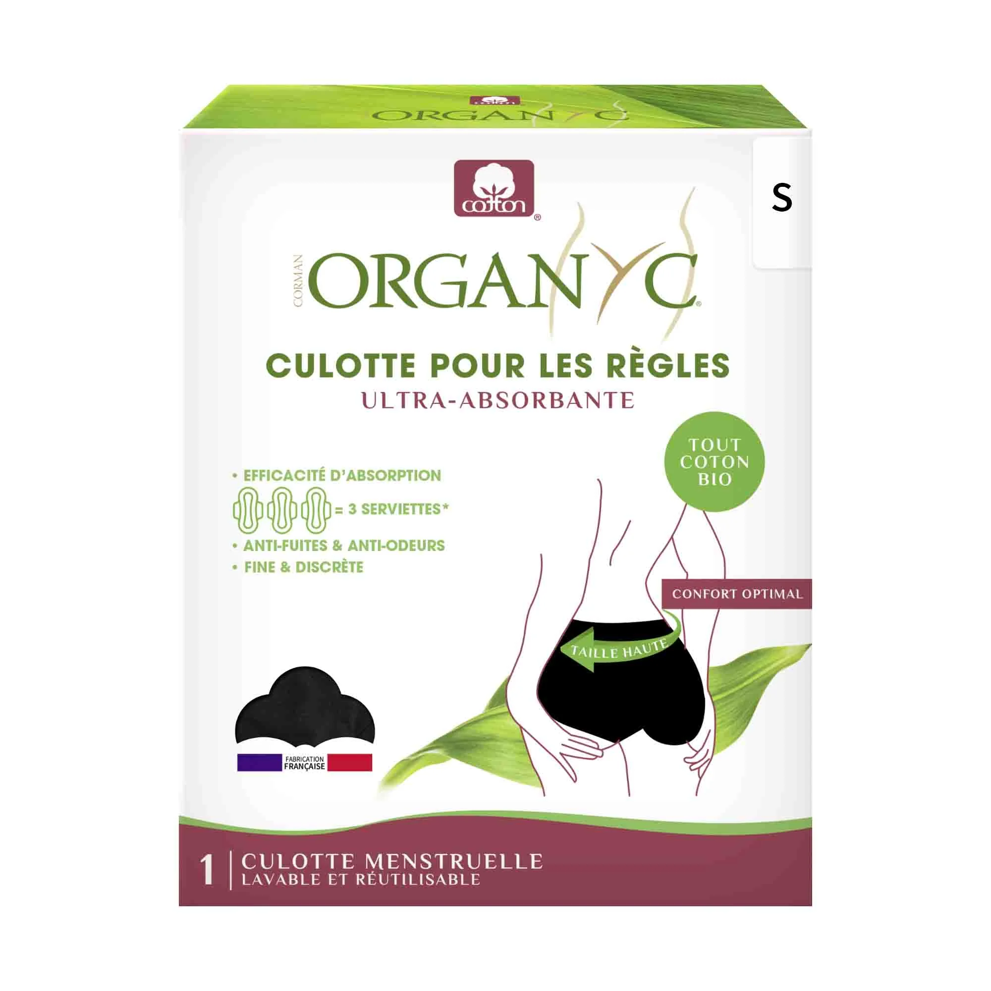 Organyc Menstruační kalhotky z bio bavlny - pro silnou menstruaci, velikost: M