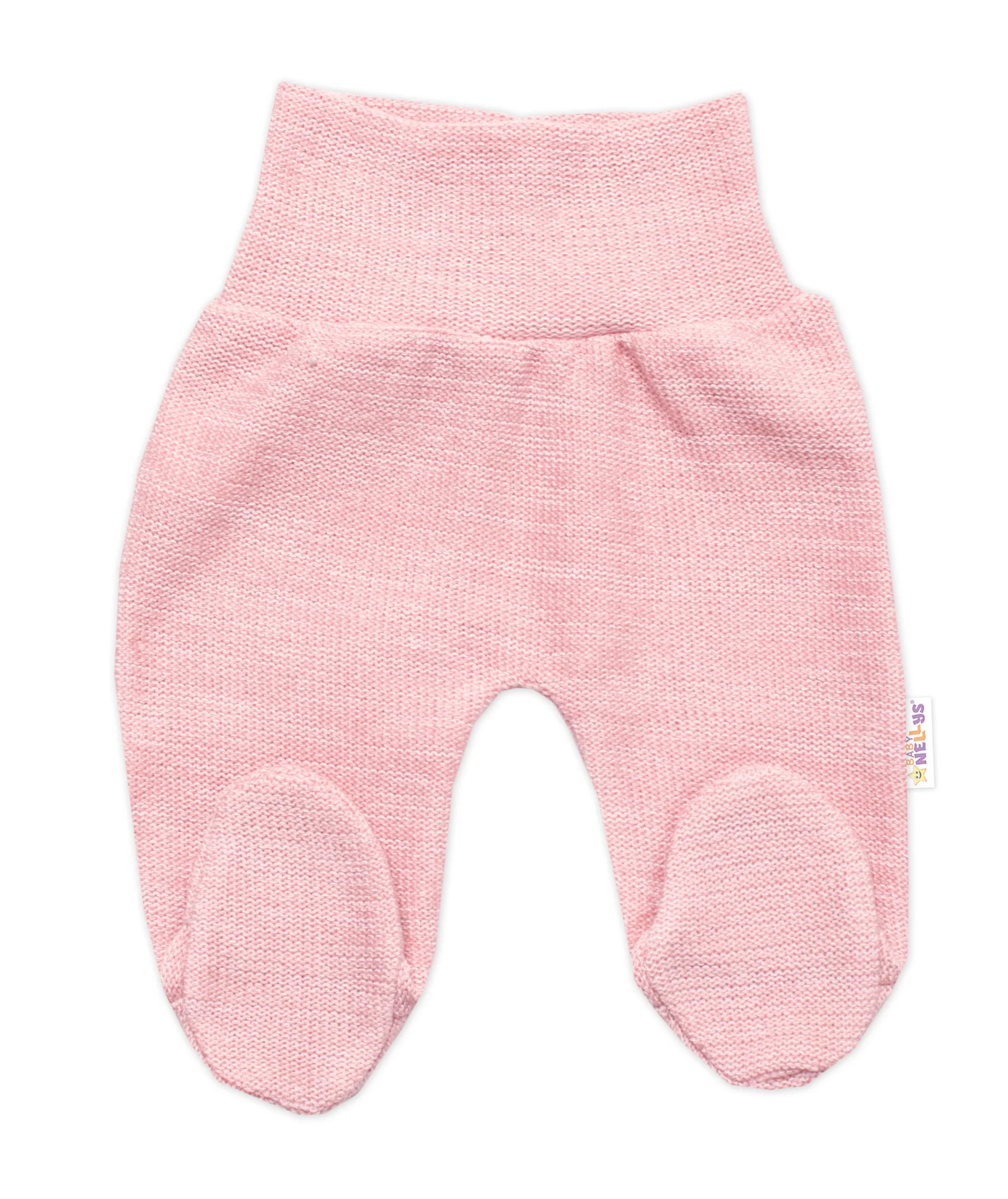 Baby Nellys Pletené kojenecké polodupačky Hand Made, růžové, vel. 68
