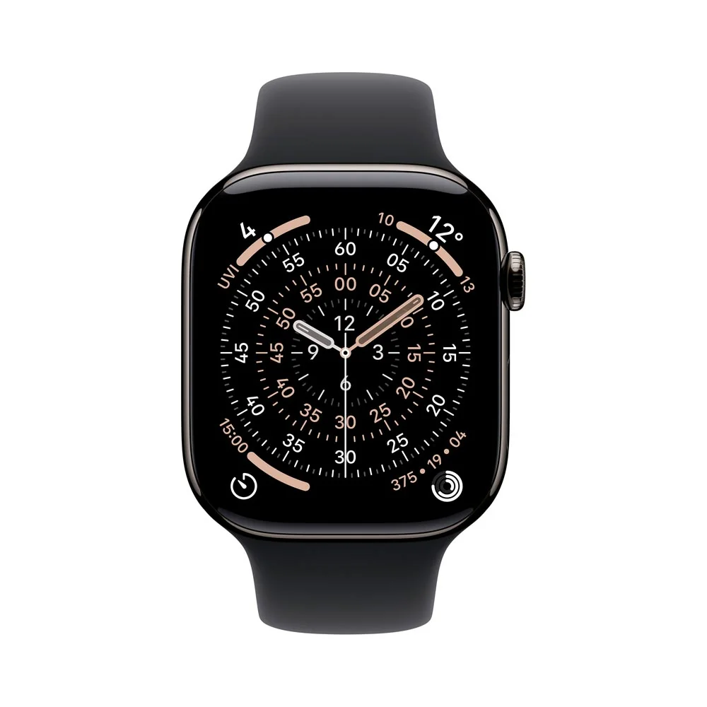 Apple Watch 11 42 mm titan, sportovní řemínek S/M chytré hodinky
