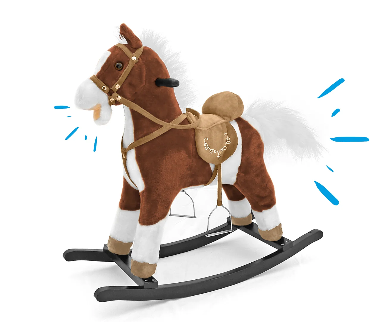 Adam Toys Houpací kůň Mustang Dark Brown