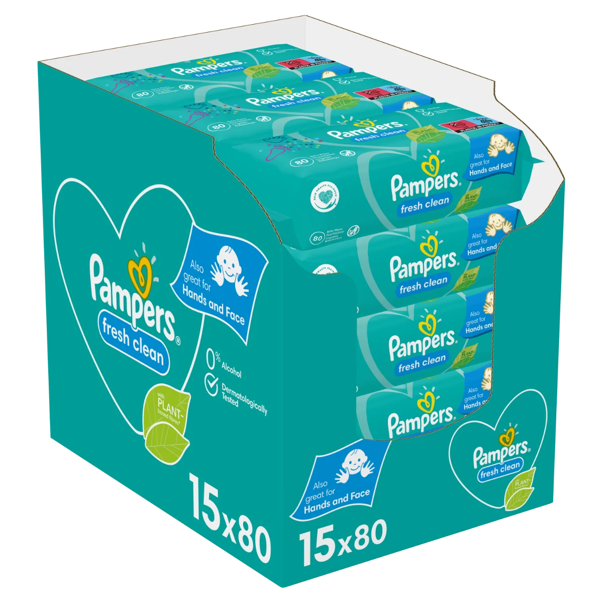 Pampers Fresh Clean vlhčené ubrousky 15x80 ks