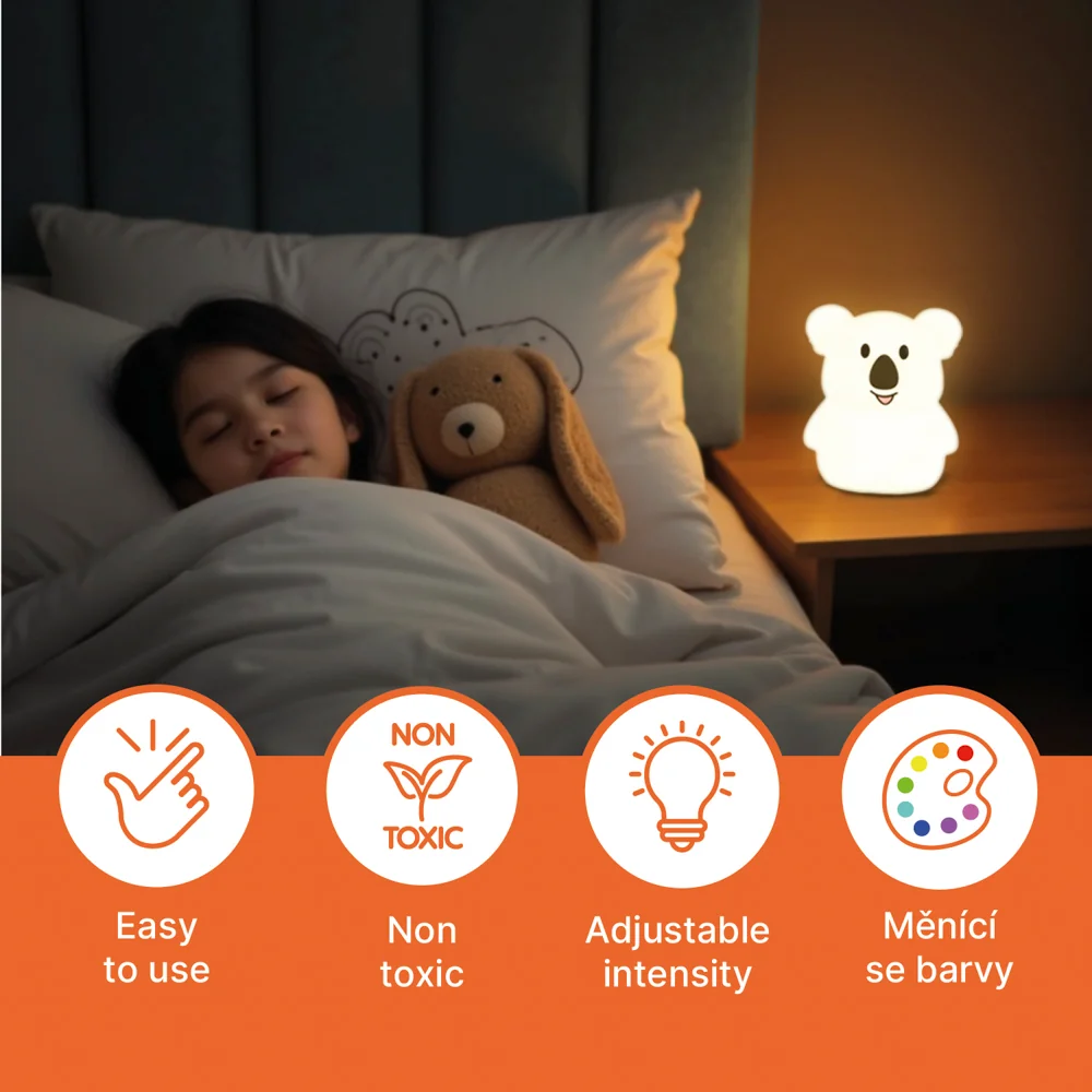 Zopa Silikonová LED noční lampička vel. M, Muffin 1