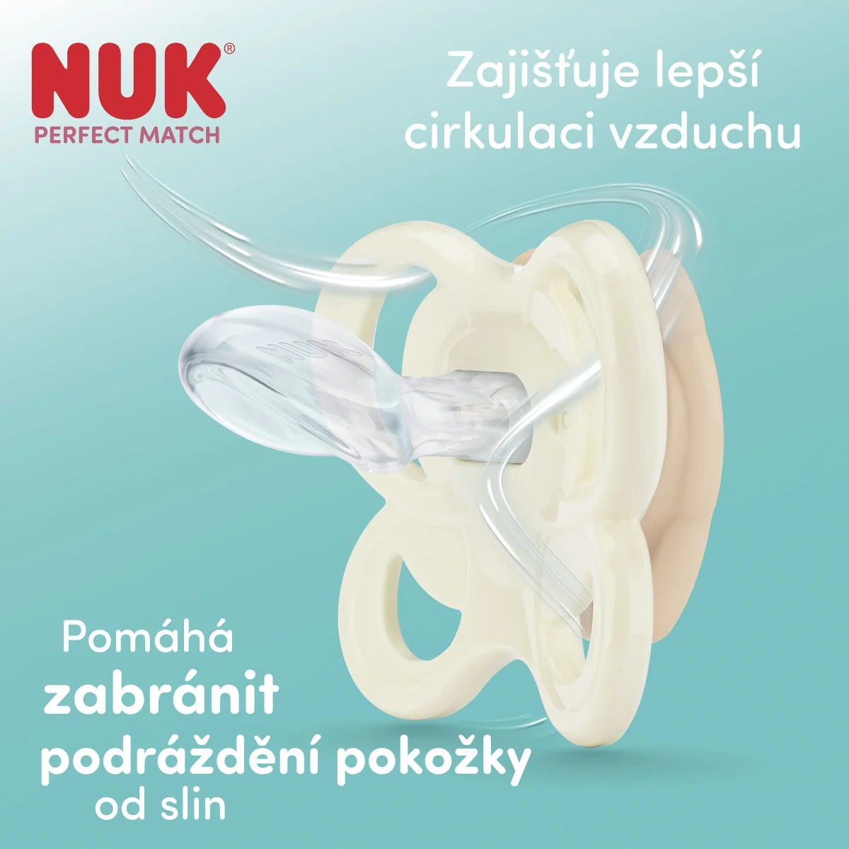 NUK Perfect Match Air Dudlík 0–6m box 1 ks fox