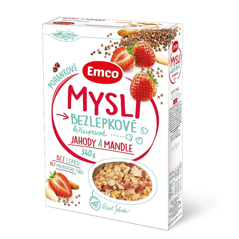 Emco Mysli Pohankové jahody a mandle 340 g