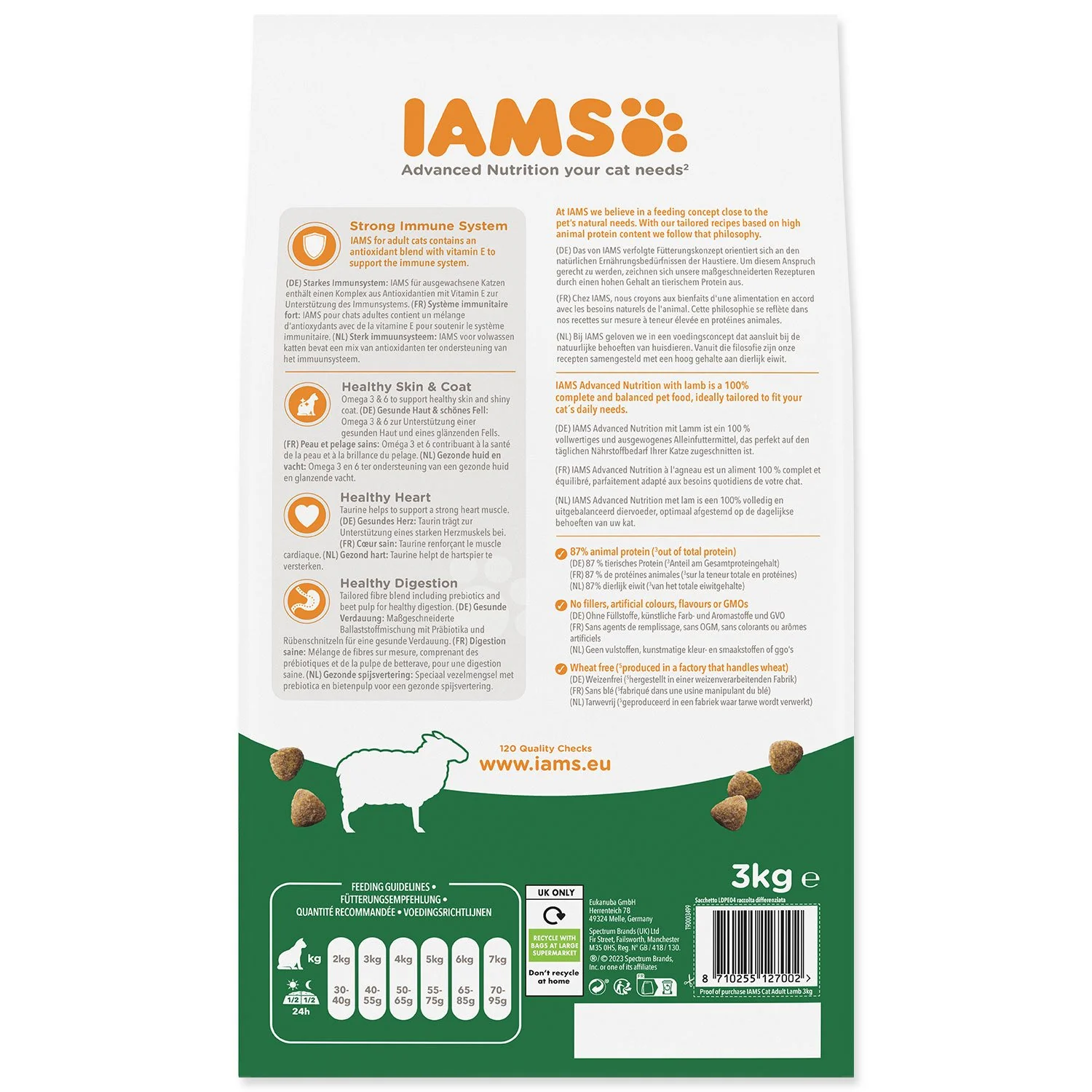 IAMS Krmivo Cat Adult Lamb 3kg