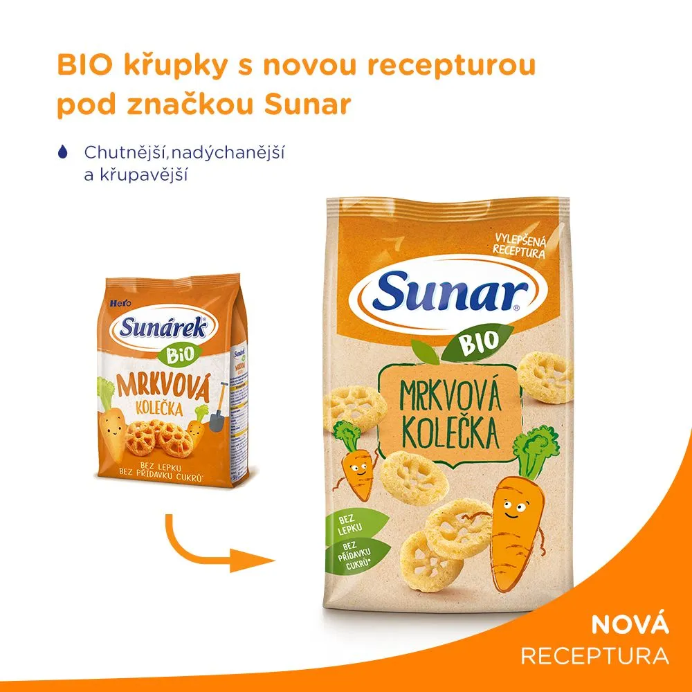 Sunar BIO Mrkvová kolečka křupky 45 g