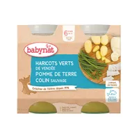Babybio Babynat Brambory a zelené fazolky s aljašskou treskou