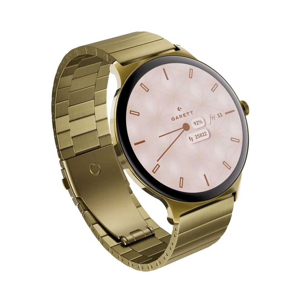 Garett Verona 2 chytré hodinky Gold Solid Steel
