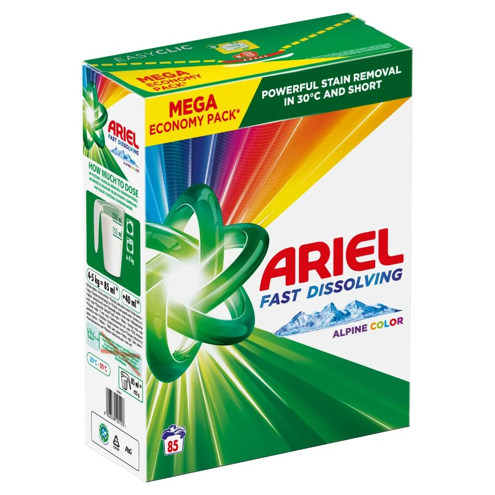 Ariel Alpine Color prací prášek 4,675 kg 85 praní