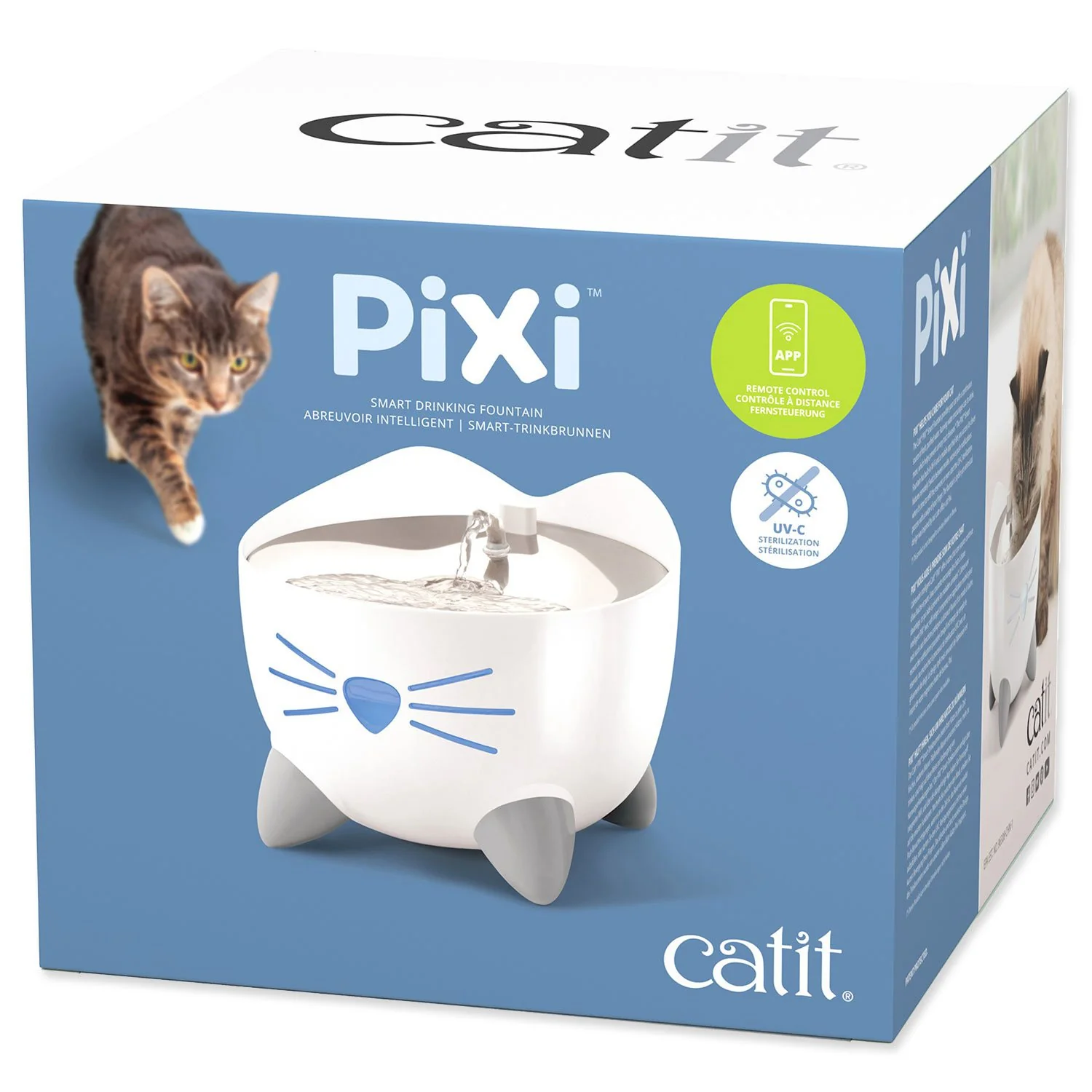 Catit Fontána Pixi Smart s nerezovým povrchem bílá