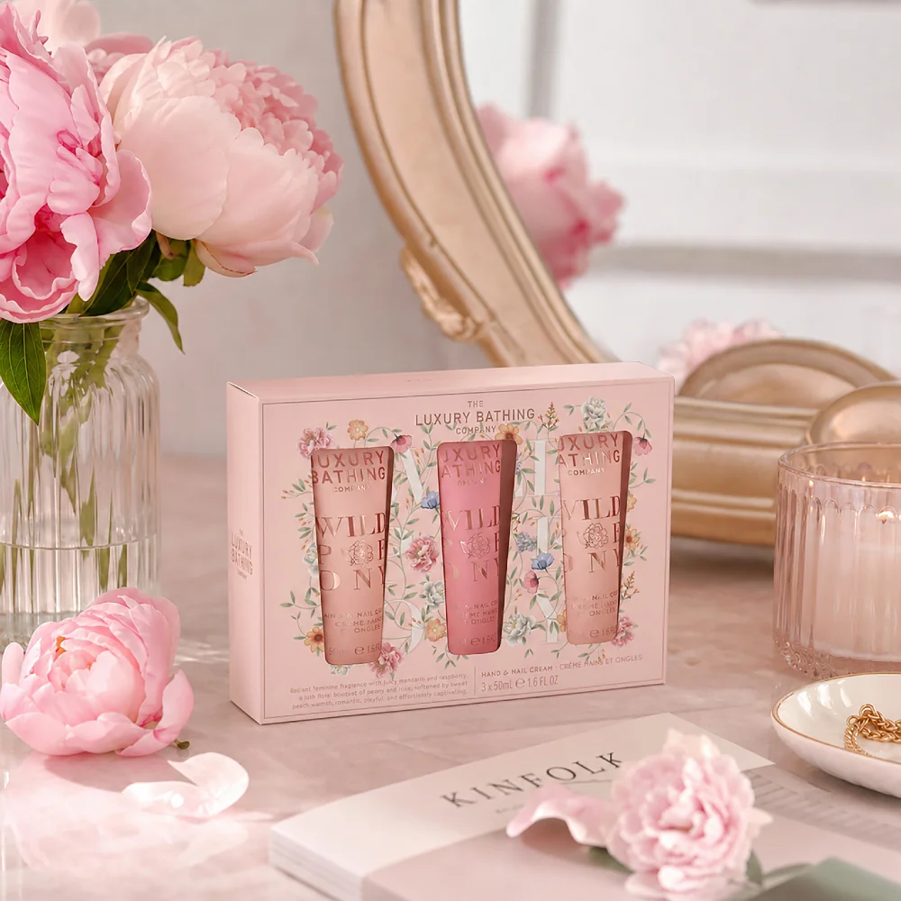 Grace Cole Dárková sada krémů na ruce Pivoňka, Broskev & Malina 3x50 ml