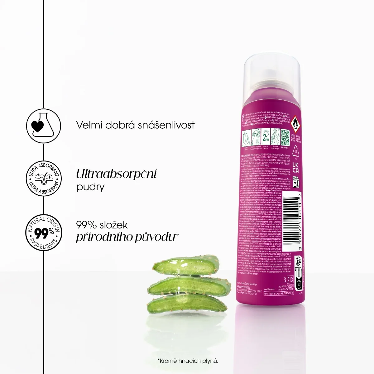 KLORANE Rozjasňující suchý šampon s opuncií 150 ml