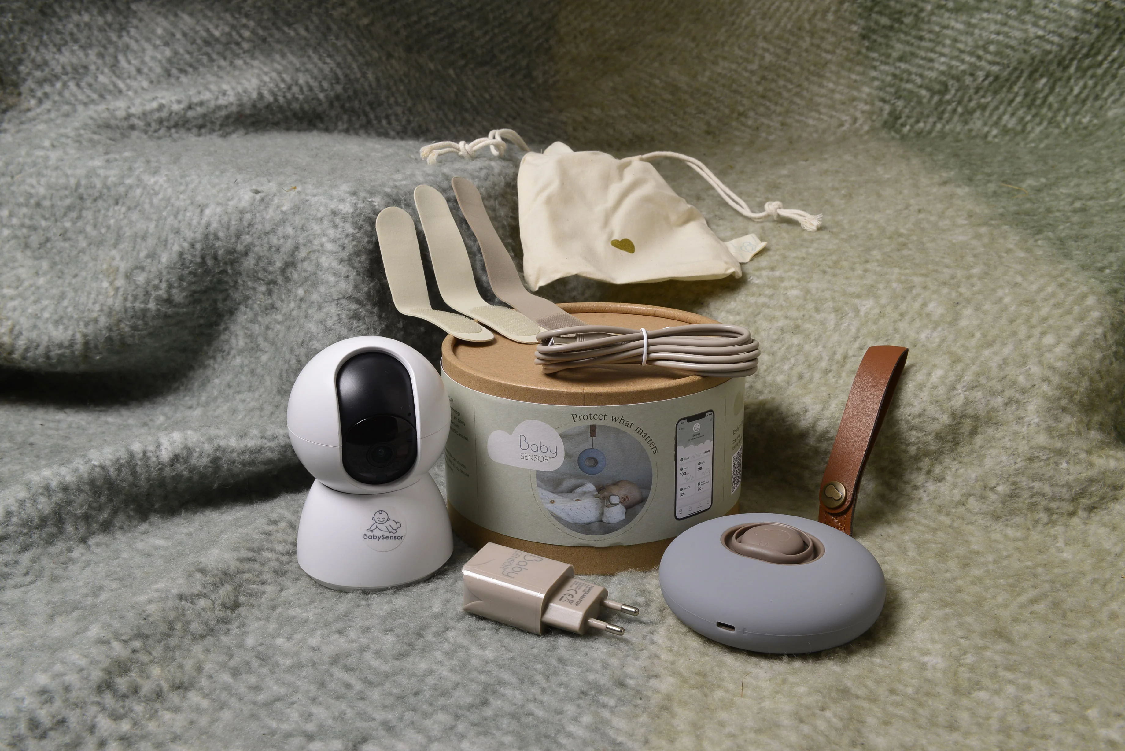 BabySensor Relax Chytrý senzor pro děti 0m-5let SET s HD kamerou, pásek ruka/noha