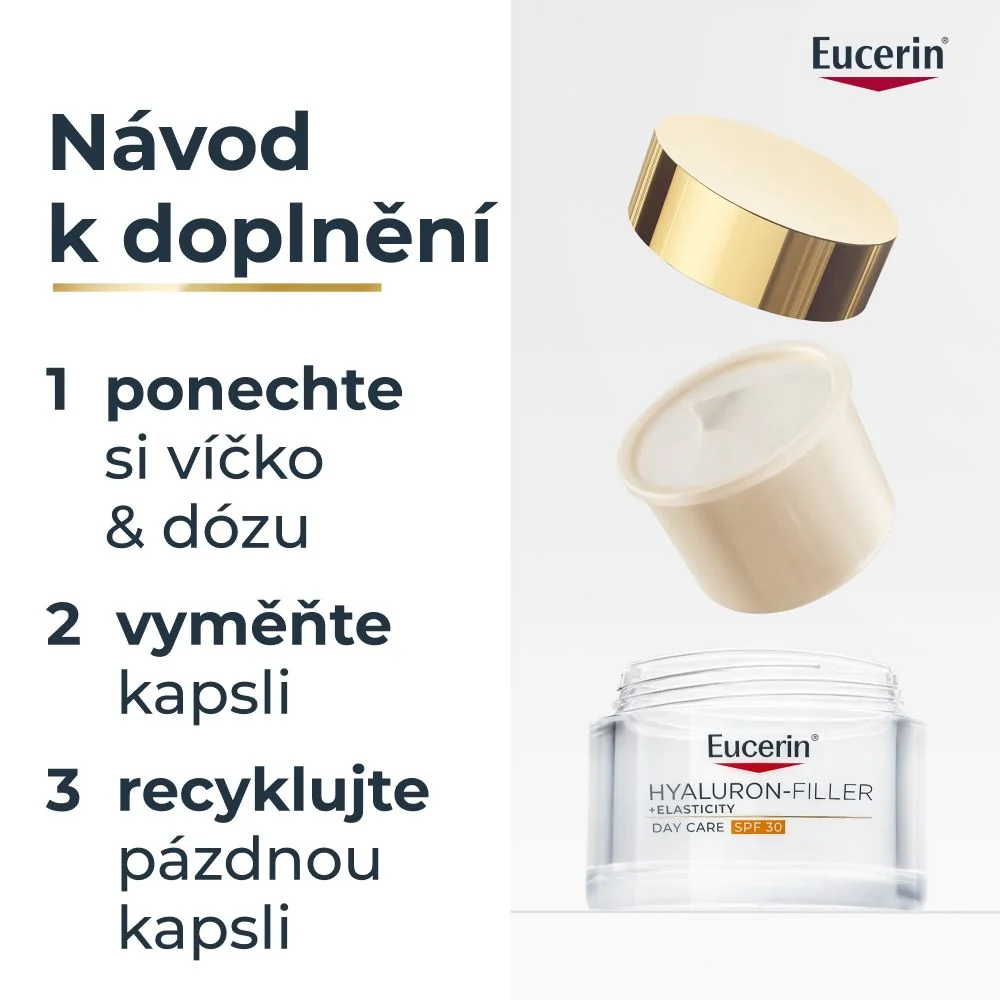 Eucerin Hyaluron-Filler + Elasticity SPF30 denní krém 50 ml náhradní náplň