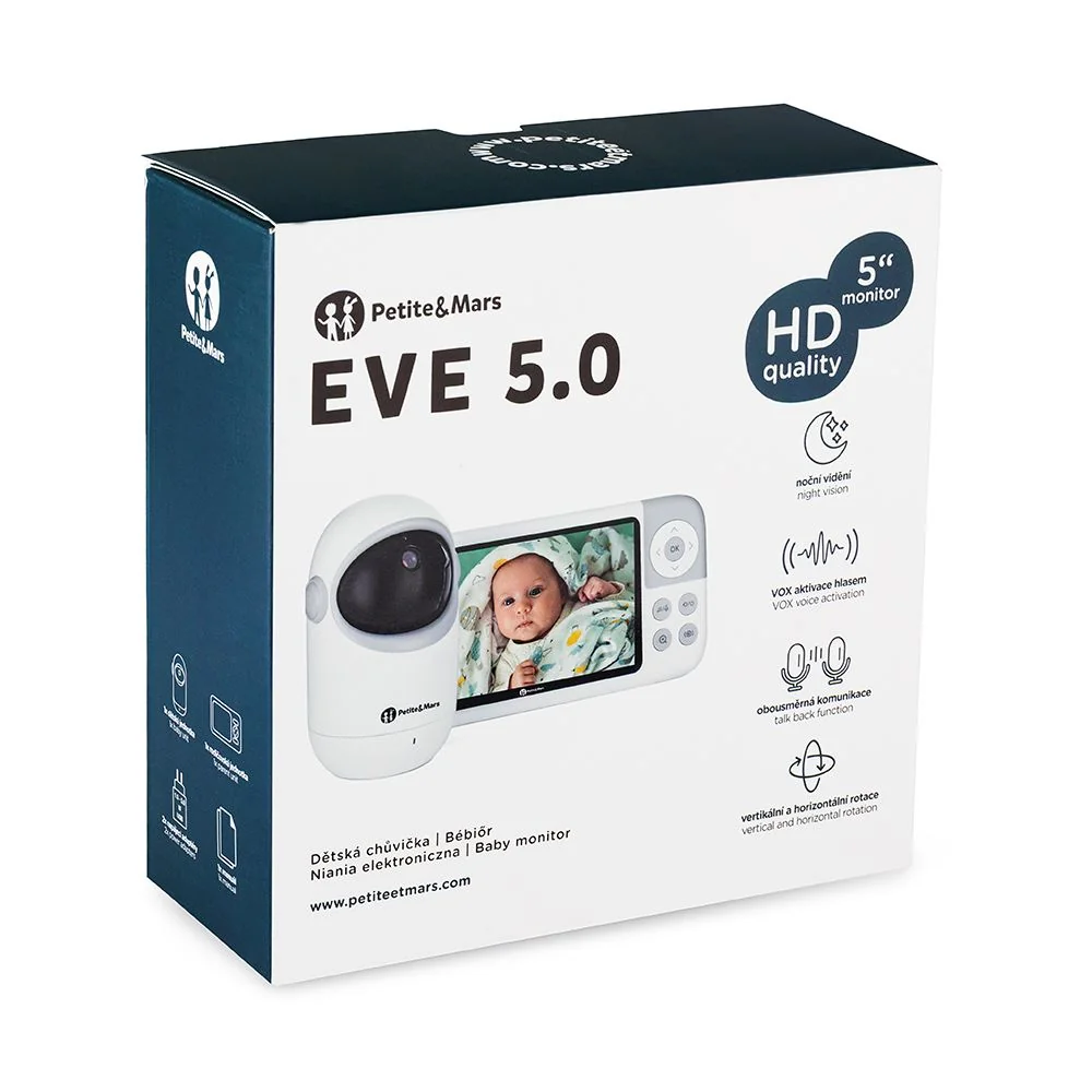 Petite&Mars Dětská digitální chůvička EVE 5.0 