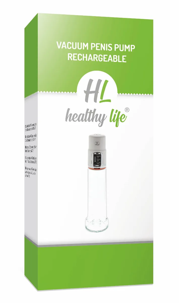 Healthy life Vacuum Penis Pump Rechargeable white 