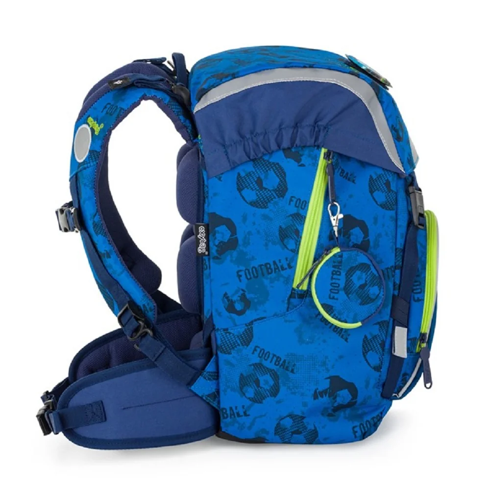 Oxybag OXY SKY - školní set Fotbal 4 ks: batoh, penál, sáček, placky batoh, penál, sáček