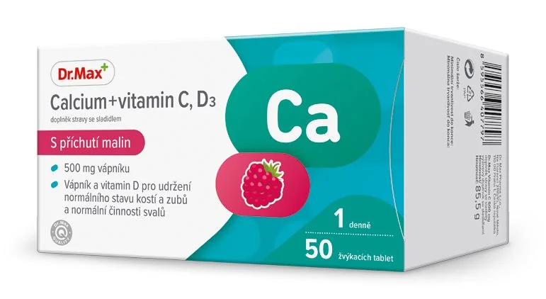 Dr. Max Vápník s vitaminy C a D 50 tablet