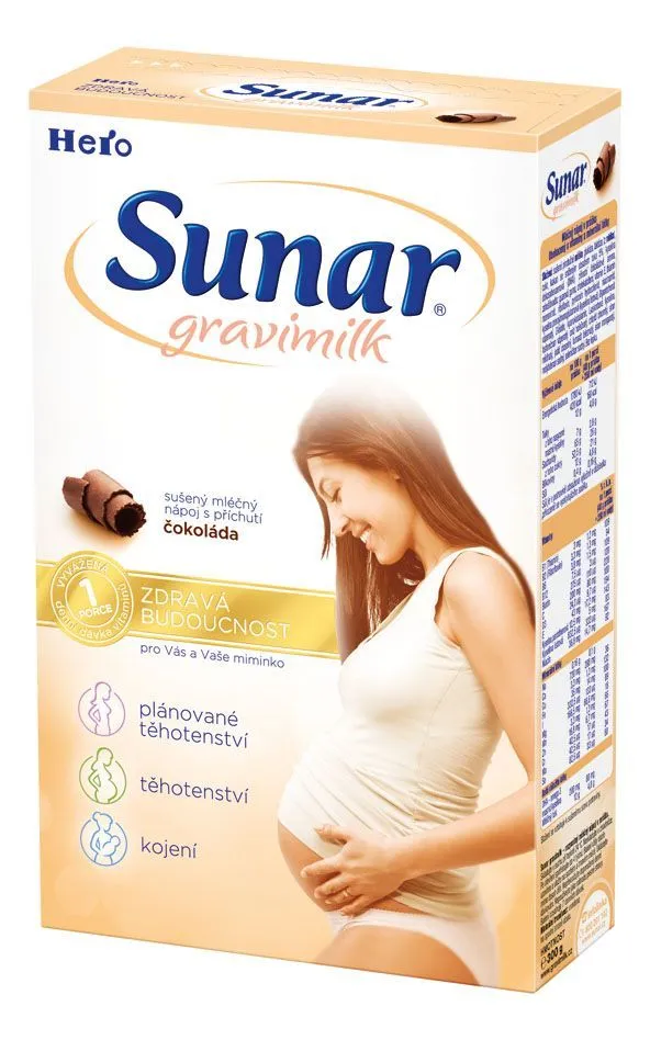 Sunar Gravimilk s čokoládovou příchutí 300g