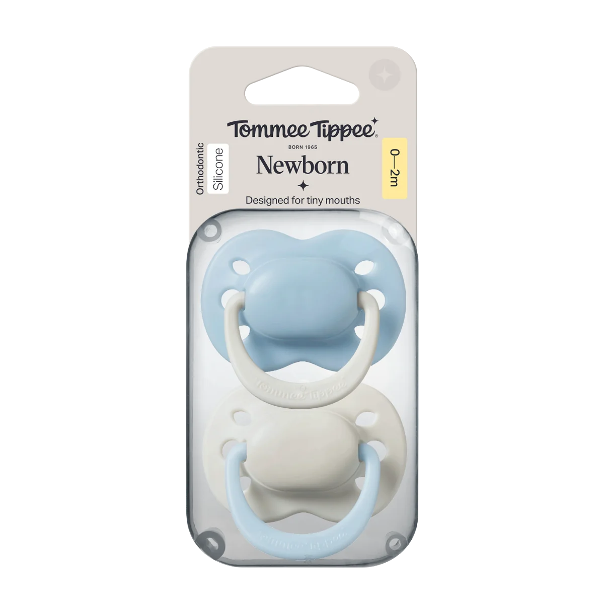 Tommee Tippee Silikonový dudlík Newborn Boy 0-2m 2 ks více barevných variant