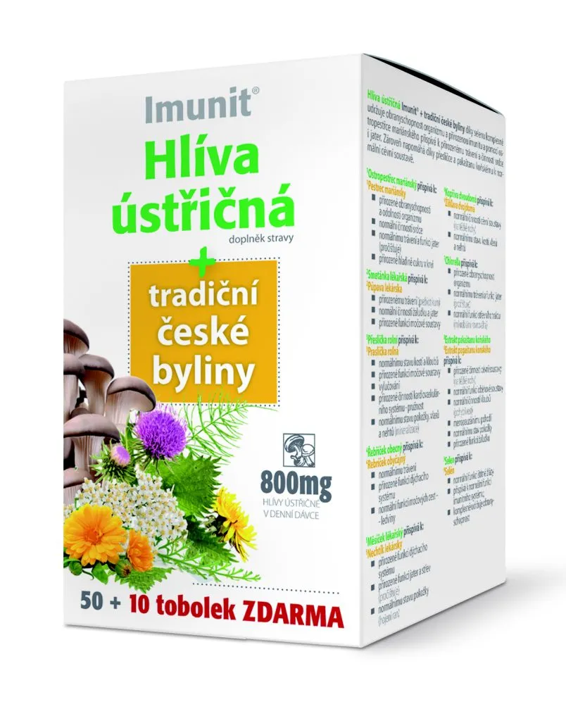 Hlíva ústřičná Imunit + tradiční české byliny tob.50+10