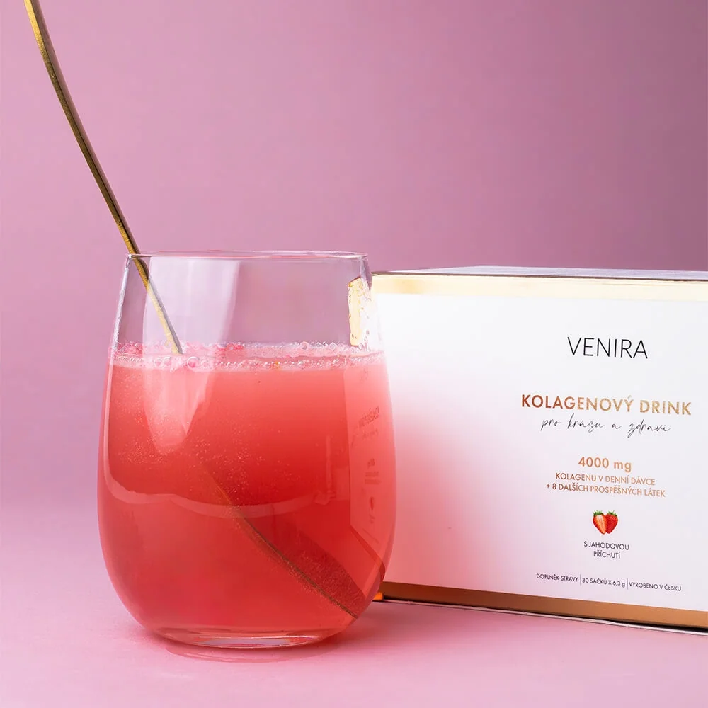 Venira Drink Kolagenový nápoj pro krásné vlasy, nehty a pleť sáčky 30x6,3 g