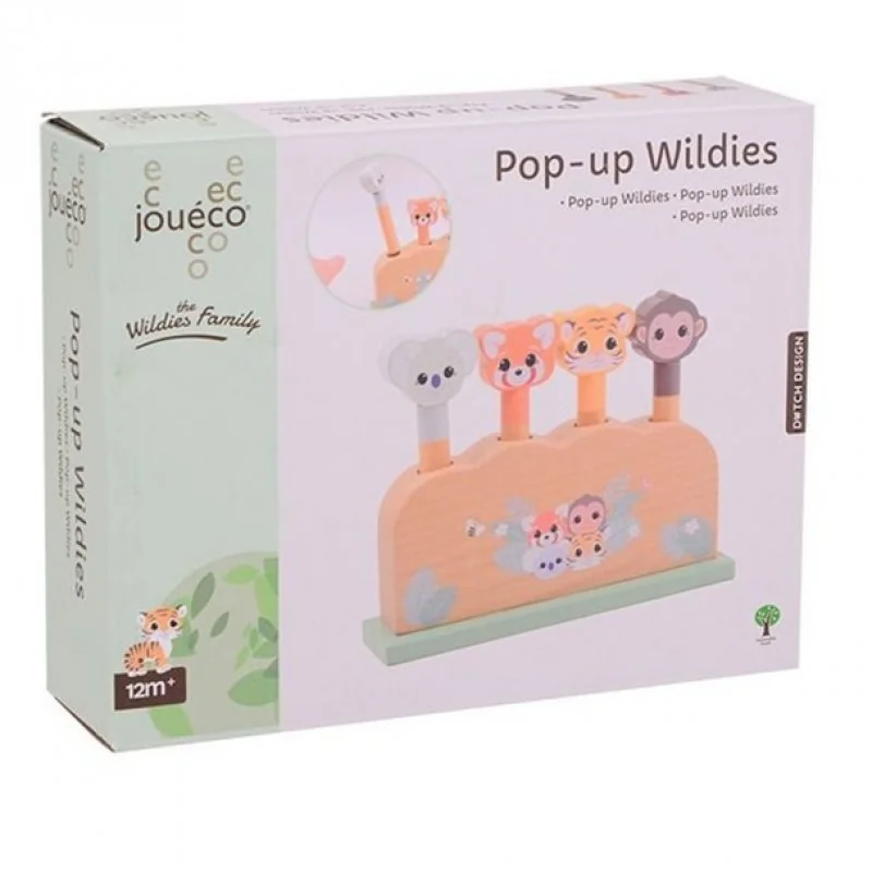 Jouéco the Wildies Family vyskakovací zvířátka Pop-up 12m+