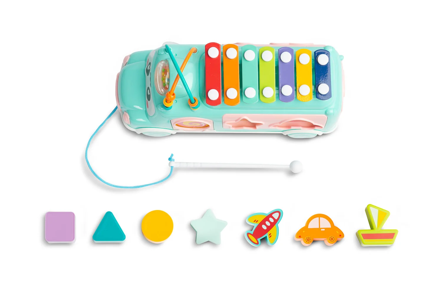 Toyz Edukační hudeí autobus s vkládačkou, mátový